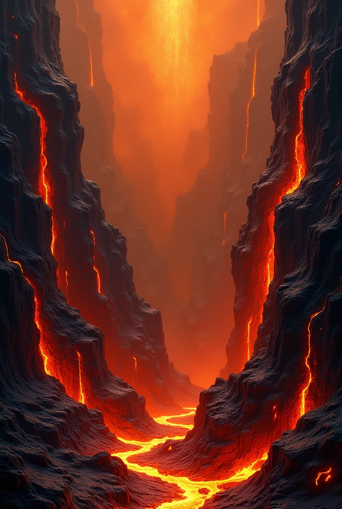 Border with volcanic design