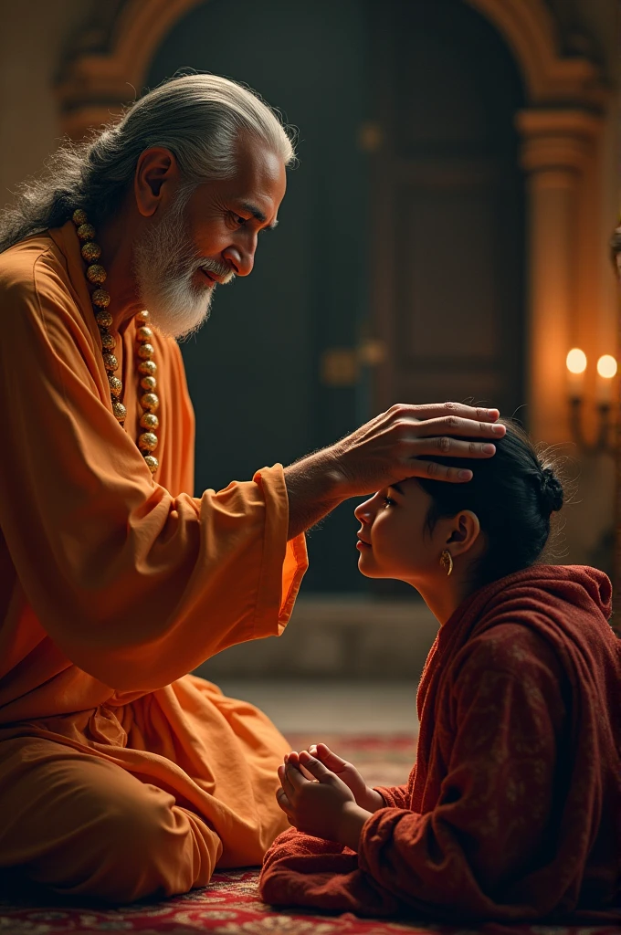 Photo of Narsih Bhagwan's hand on his devotee