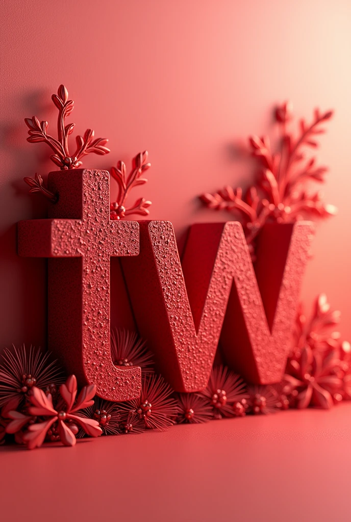 the letter's "TW" in a red design highly detailed