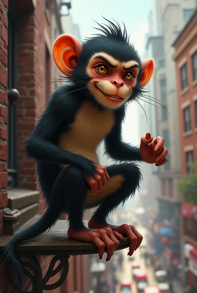 create a picture of a robber monkey