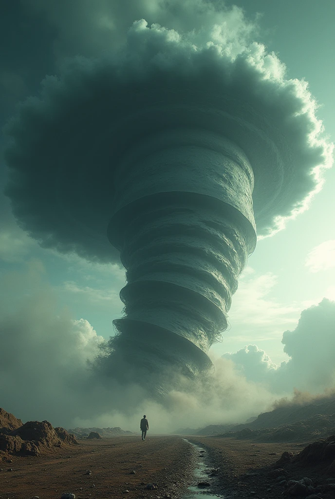 8k, super detailed, hdr, high definitition, 1 mega tornado, god's wrath, blade vortex tornado, tornado with metal cutting blades around the catastrophic event