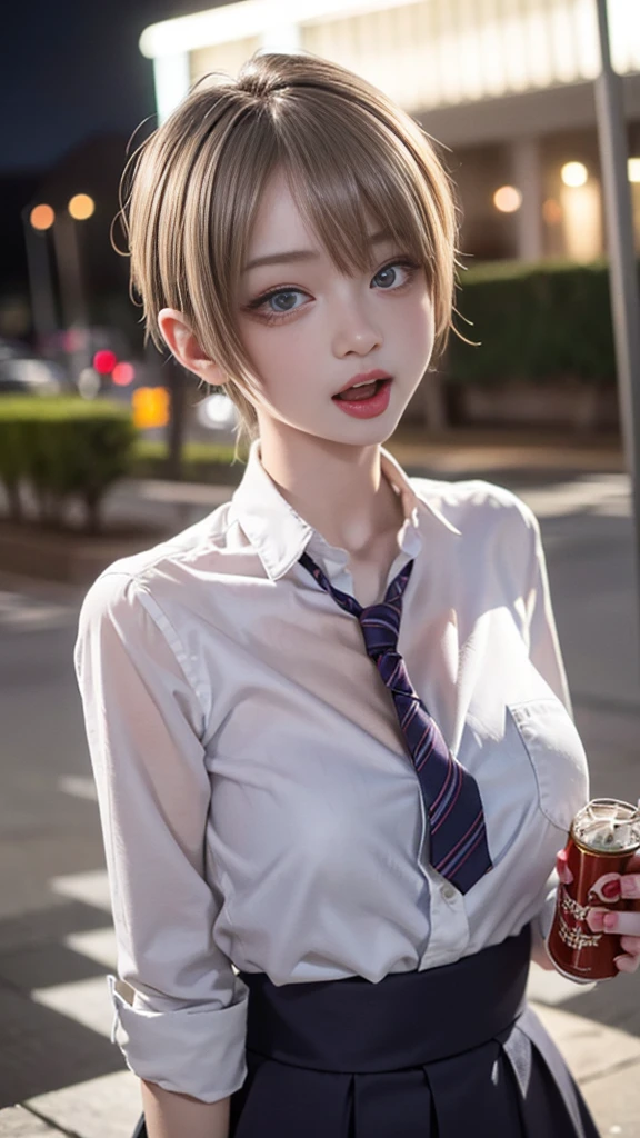 extremely detailed, best quality、masterpiece、detailed、(Mega boobs), (((Safe and secure、CERO A、All ages、safety sensor、Absolutely safe、sfw:1.5, safety)))、

masterpiece、best quality、detailed、ultra quality、extremely detailed、hires、ultra hires、8k, 32k

 (Moody lighting:1.2), Written boundary depth, Bokeh, High resolution, 8k wallpaper, Realistic, Realistic, RAW Photos,
Detailed face、Detailed Background、 



(Live Action、Intricate details)、blonde、pixi short hair、

(jirai makeUP:1.3、Red eyeliner、Light purple eyes, Blonde pixy short hair),
A woman in casual office fashion、Disheveled clothing、

One Woman, (Late Night:1.8, Ahegao:1.5, Drunk:1.4), Office lady、pantyhose, While drinking a can of beer、holding a beer can、beauty、Drunk 、Lean your body、Tired face、Drunk、Drunk and red face、I feel dizzy、Vomit、Vomiting、Outdoor、((steam,sweatvulgar)),(Open your mouth and stick out your tongue:1.3, ahegao:1.2,rolling eye:1.2)