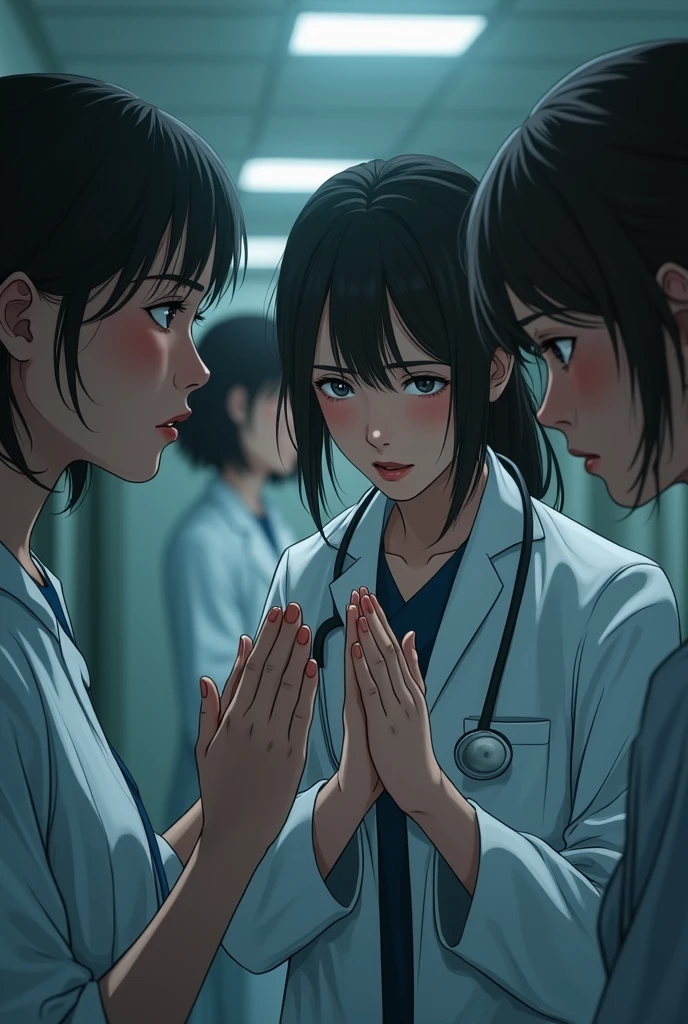 Ladies doctor are weeping