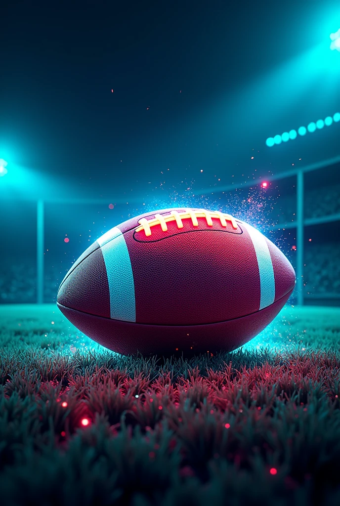 radium football event poster for college eventhaving details like date time venue fee .generate poster neon green blue dark

