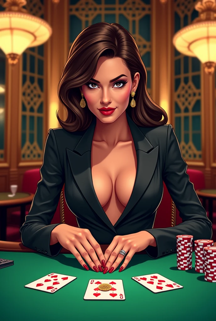 Women casino blackjack vector