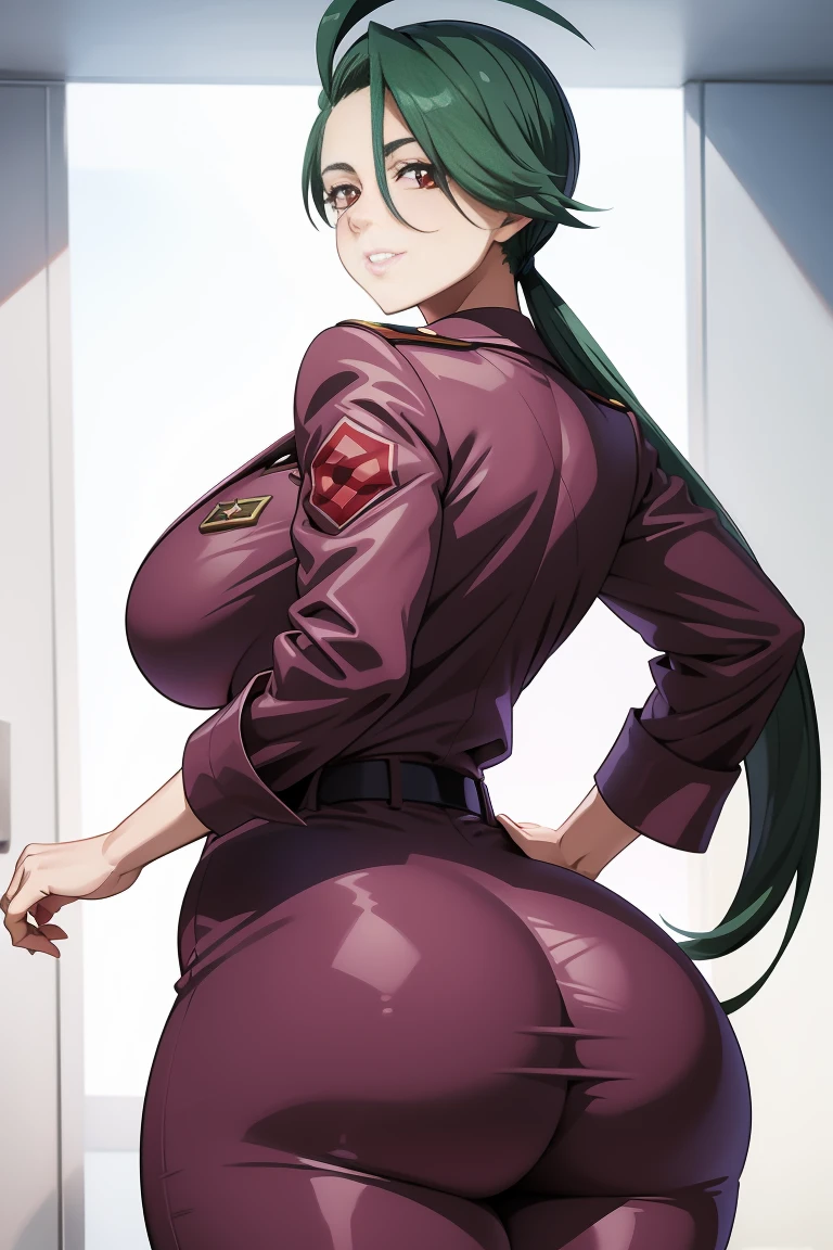 school uniform.Hellsing Ultimate, You become Victoria, 1 person, ((Last))), Fuller lips, thick lips, Wide Hips, thick thighs, Huge breasts, Huge Ass, Oily, shiny skin, thick, Eros Smile Face