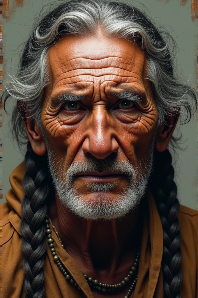 Create image of native american proverbs face on front no background required 