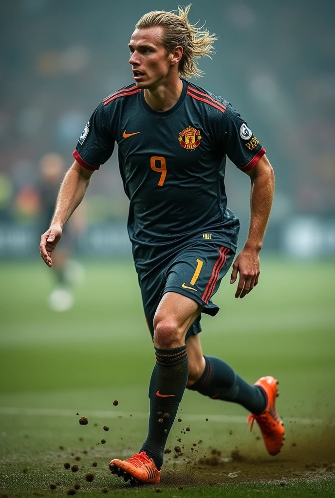 Kevin de bruyne in wet football uniform