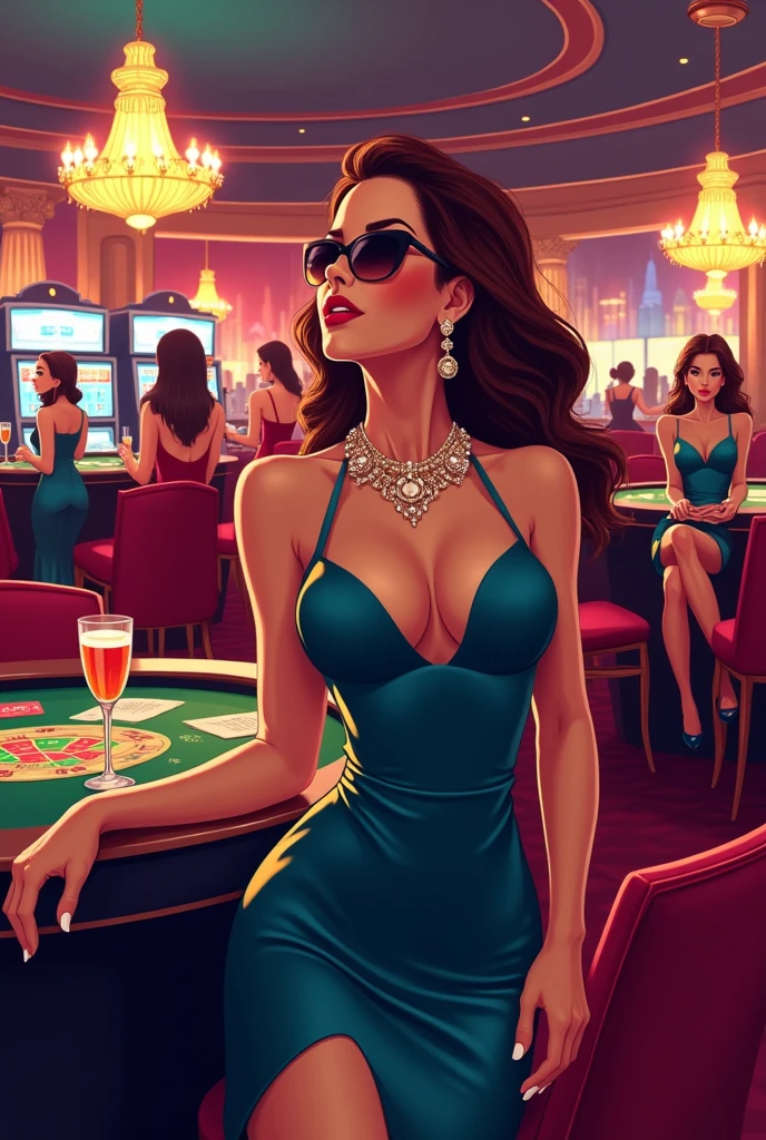 Women casino vector