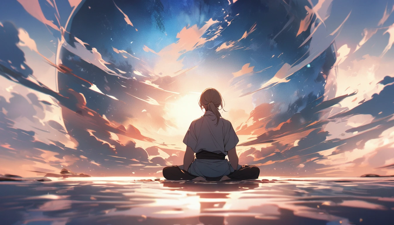1 person, meditation