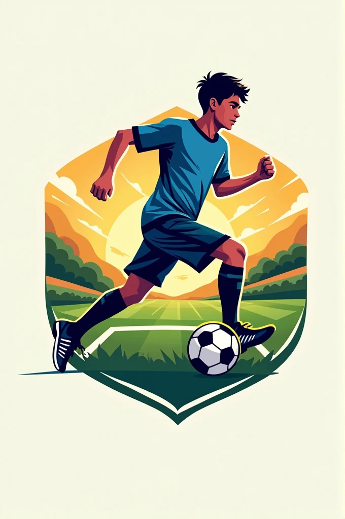 A logo that represents a class that likes to play soccer and is a second year high school student