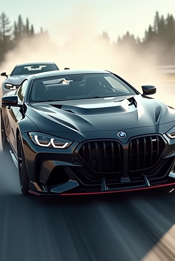 BMW car with drafting 