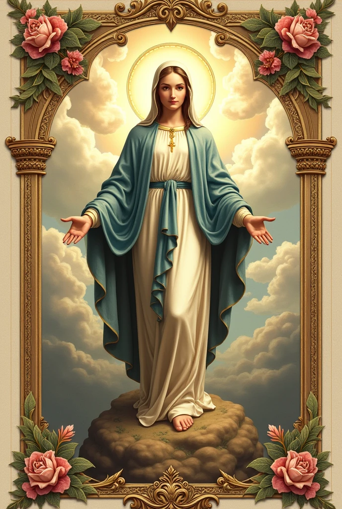 Ticket sheet with the image of Our Lady of Graces