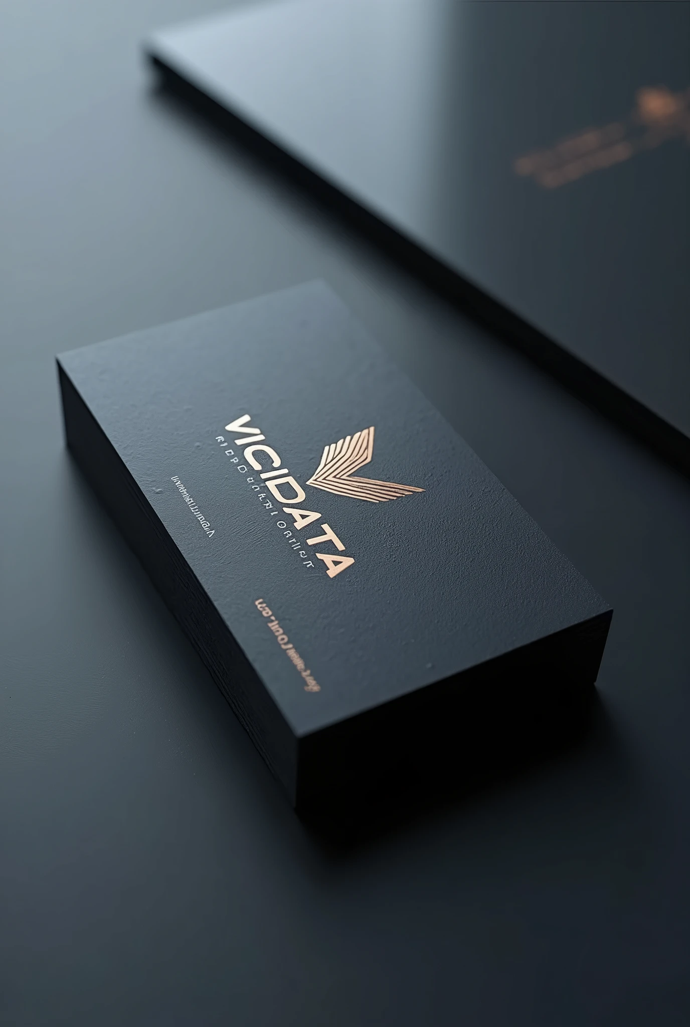 (photorealism:1.2), Create a business card for a hardware solutions business called VicData