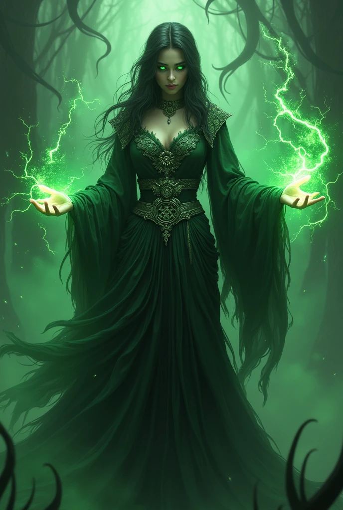 A touch of green evil female magic