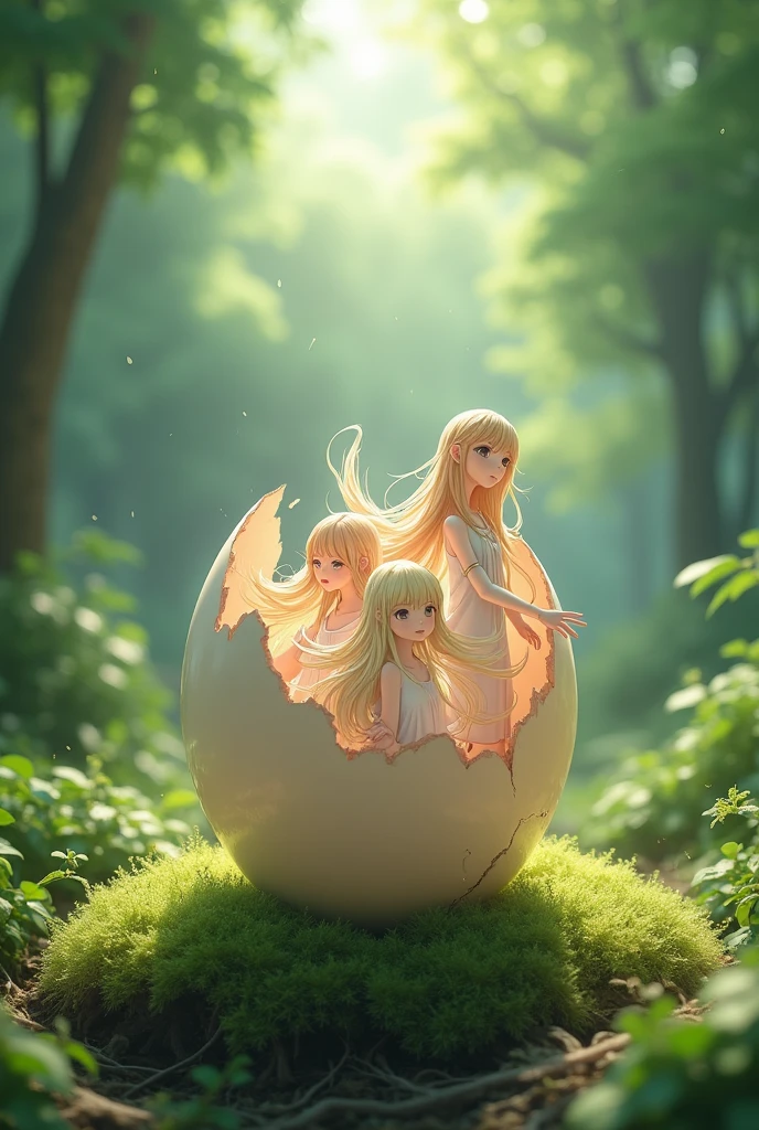 anime characters drawing made with fertilized duck egg