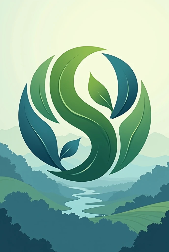 Make me a logo with the letter S, that has to do with agriculture and water