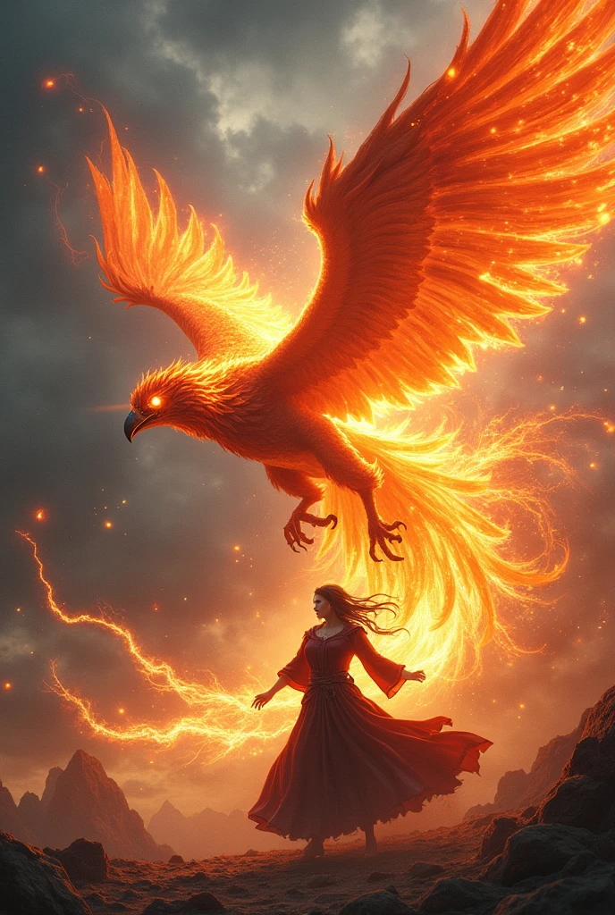 Giant Phoenix、Breathes fire、Deadly Combat、Explosive Female Wizard