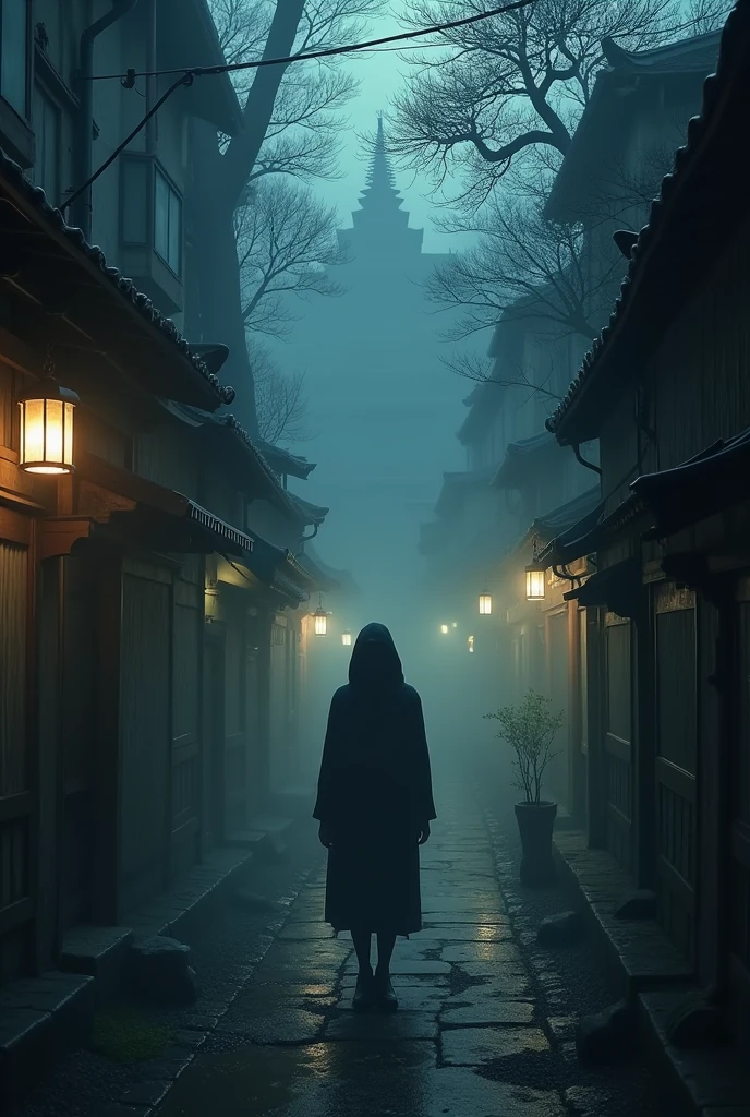 Create an image about terrifying curiosities about Japan