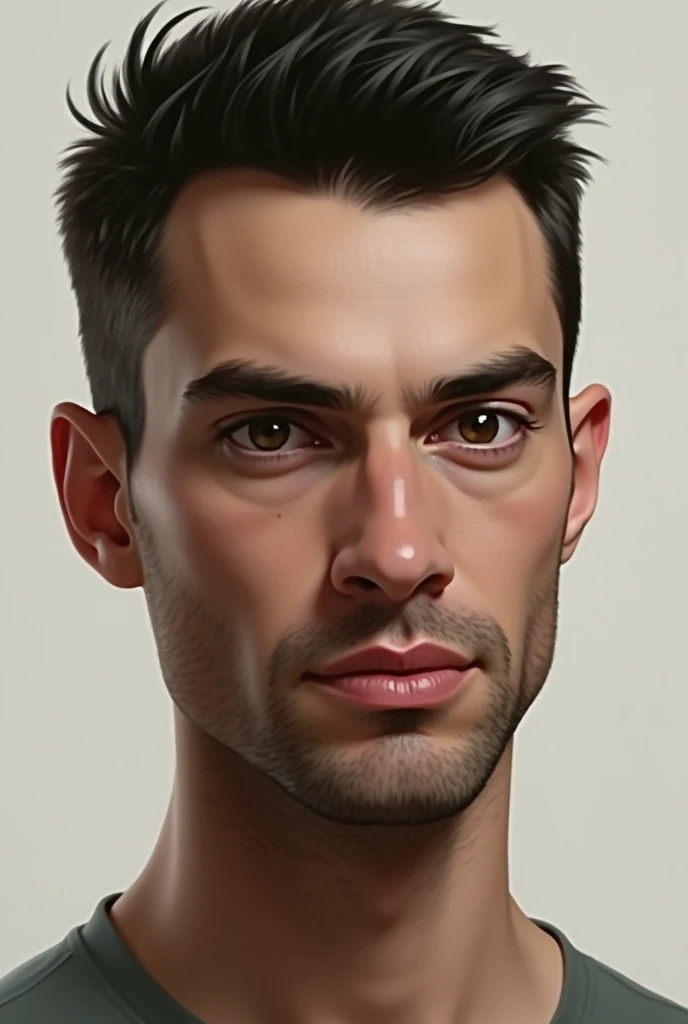 A man with
Face length-7.5 inch
Jawline -6 inch
Forehead is 6.3 inch
Cheekbones are 7.5 inch
Rounded Jawline and chin
Forehead is 2 finger in length
