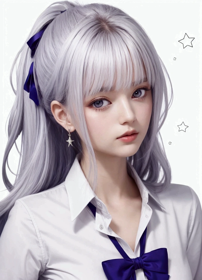 1girl, white shirt