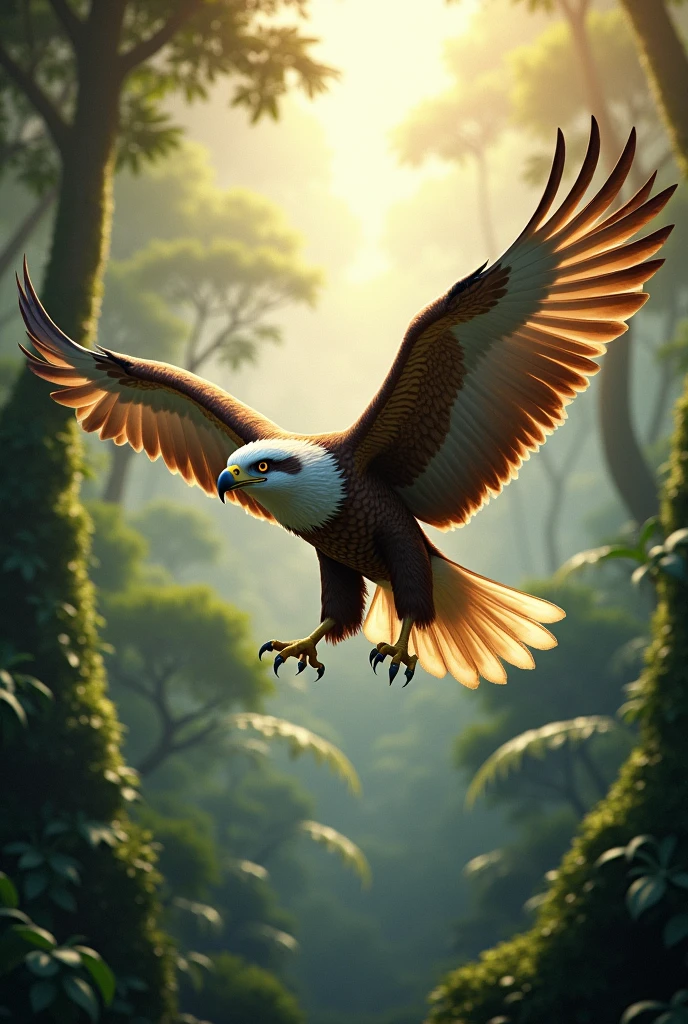 PHILIPPINE EAGLE FLYING INFRONT