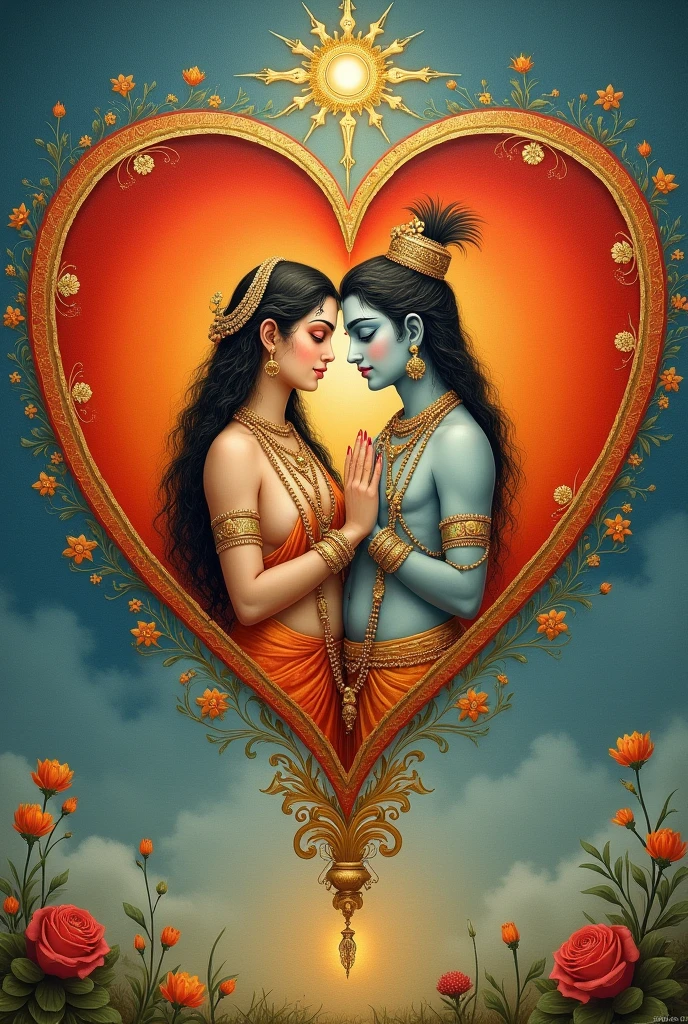 A heart with RadhaKrishna inside