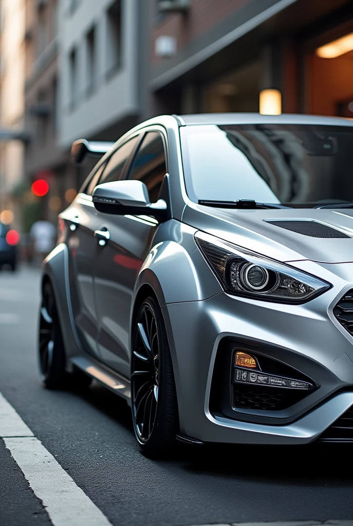 hyundai verna 2012 modified silver color