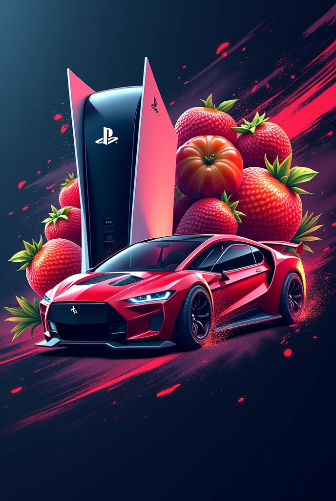 Logo ps5 call of duty cars and fruit