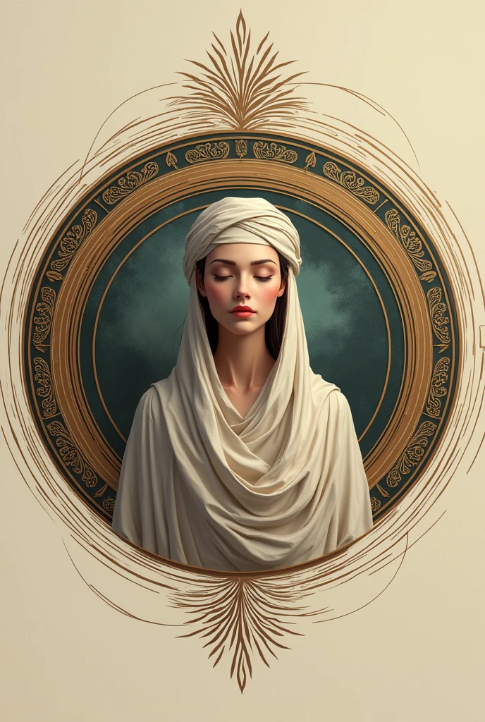 sufi logo rotate circular motion, the woman with turban