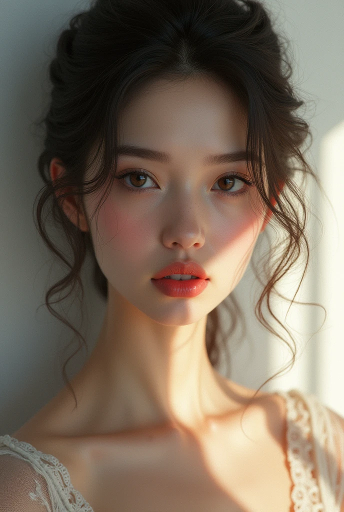 The lady is beautiful