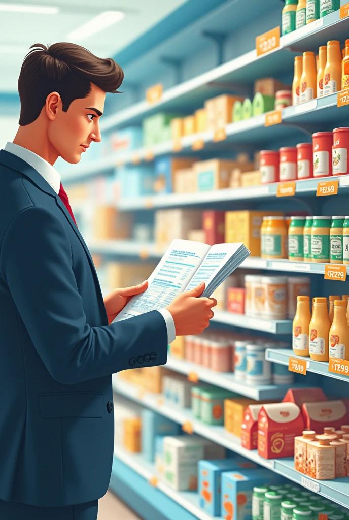 Create a poster that shows or entitled as "a wise and intelligent consumer".  this poster will contain groups of pictures (each shows different characteristics of consumer) (ex. A picture that shows a consumer reading the nutritional facts, a consumer considering the prices and sales, and etc.)