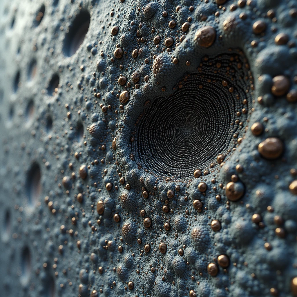 There are many small dots on the rock wall.，Close-up, Generative line art, houdini algorithm Generative art, Displacement mapped, Conway&#39;s Game of Life, Displacement map, Fractal structure, ( ( Generative ) ), 2 d Generative art, Depth Map, Generative art, Voronoi, perlin noise, highly detailed Generative art, Irregular shape, Heightmap