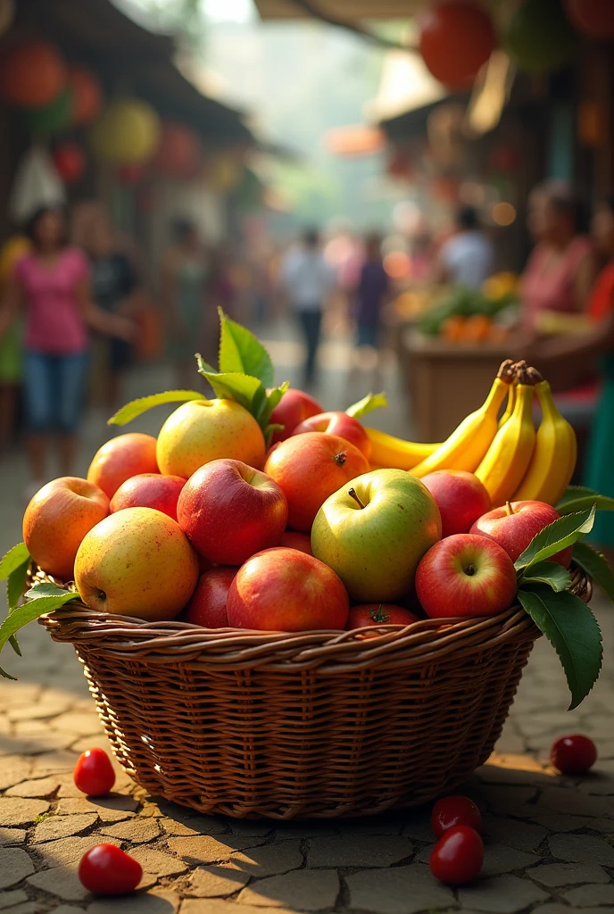 for buwan ng wika, please provide me a basket that is used in palengkes that is same with that but full of fruits this time