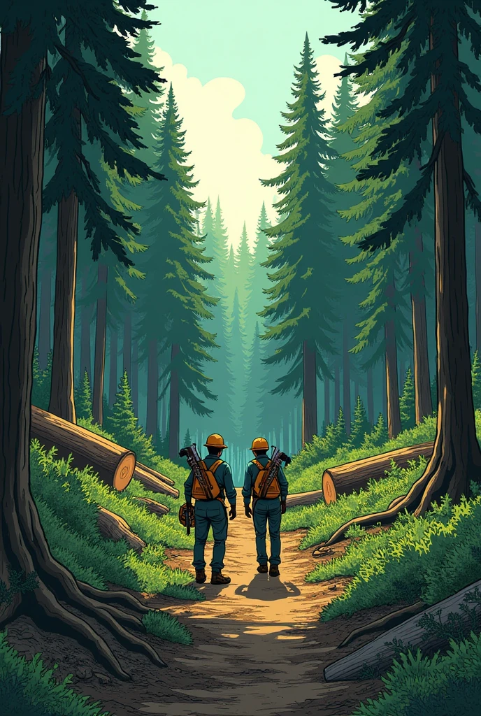 a comic strip about forestry problems