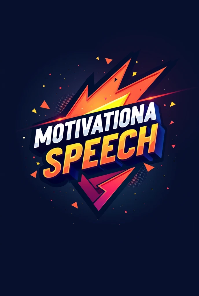 Make a interesting logo of the text "Motivational Speech "