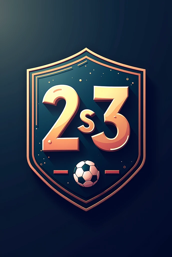 Make a soccer team shield that says “2s3”