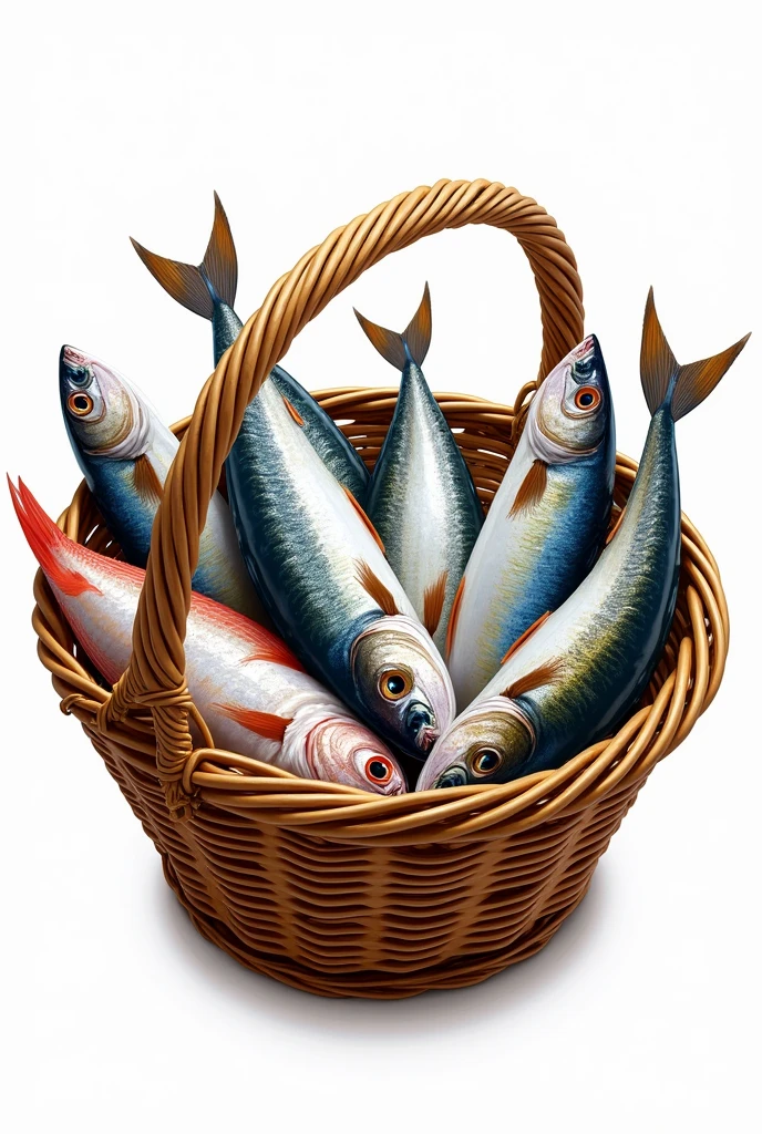 for buwan ng wika, please provide me a basket that is used in palengkes that is same with that but full of fish this time remove the background please