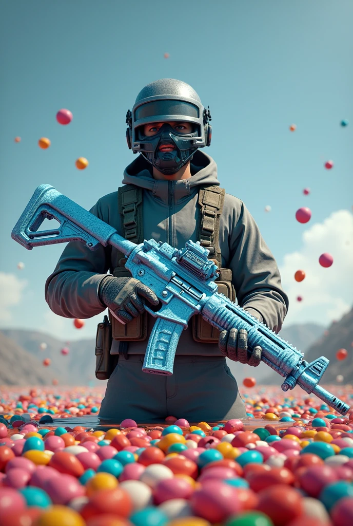 Pubg victor holding glacier m4 swimming in beans