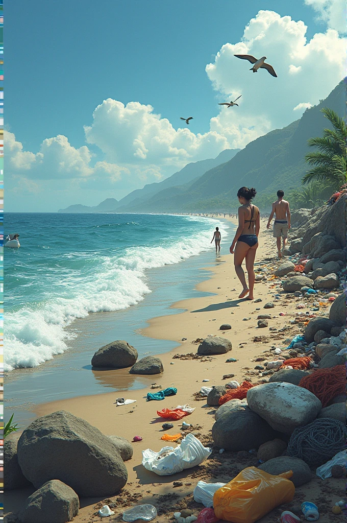 water pollution at the beach