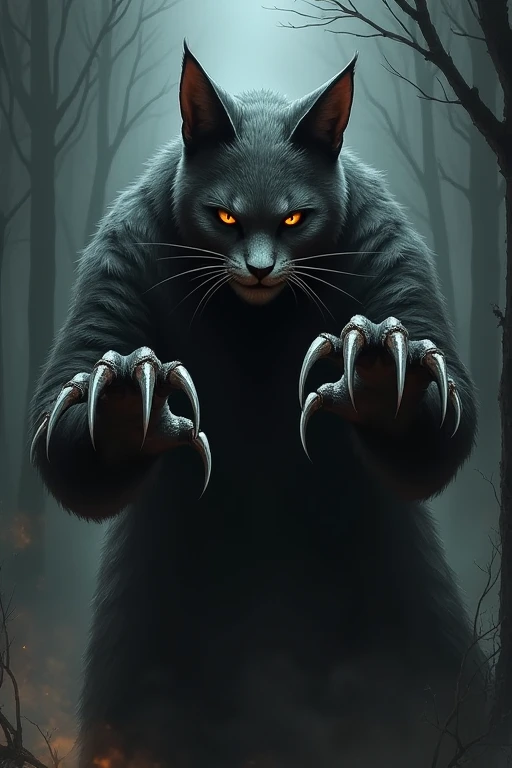 Sharp claws from hands Cat ears