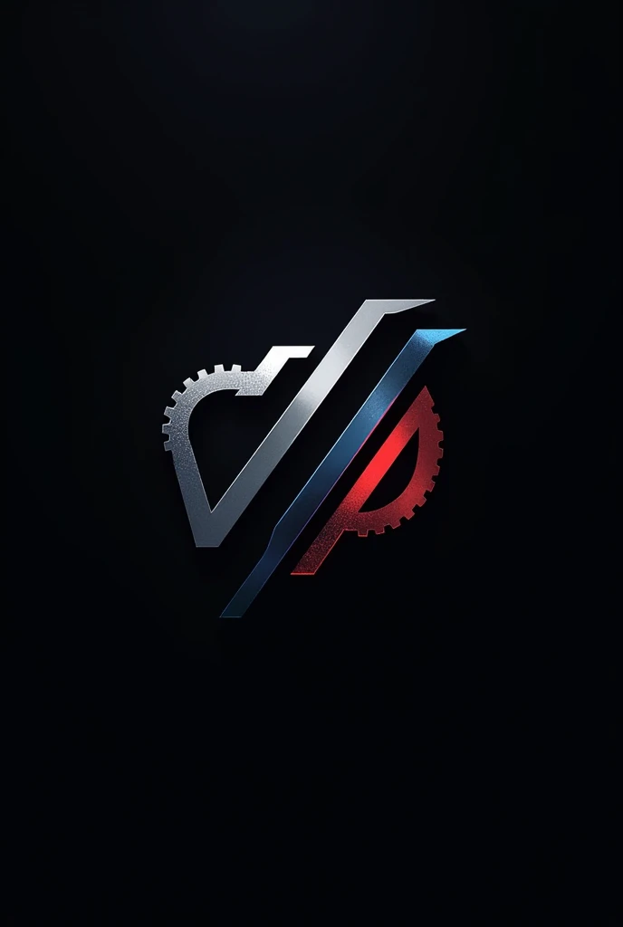 Create a sleek and modern logo for an online brand targeting male and automotive audiences. The logo should feature bold lines and a strong, masculine font. Incorporate elements like a stylized gear, wrench, or tire to represent the automotive industry, combined with a digital icon like a cursor or shopping cart to symbolize online shopping. Use a color palette of black, gray, and metallic blue or red to convey power, technology, and confidence. The design should be clean and easily recognizable, suitable for a tech-savvy and dynamic market.