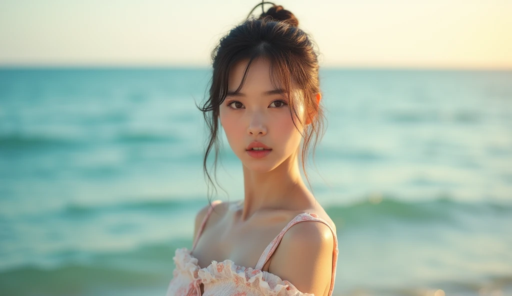 Gravure idol、Japanese、The view is the sea、Face and body