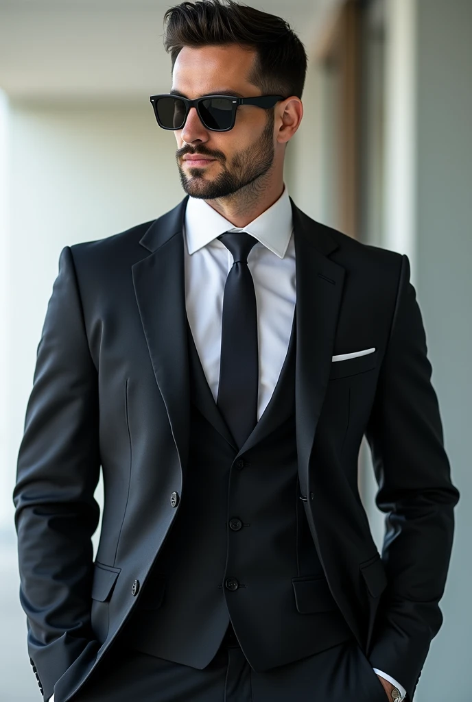 Man in suit and sunglasses