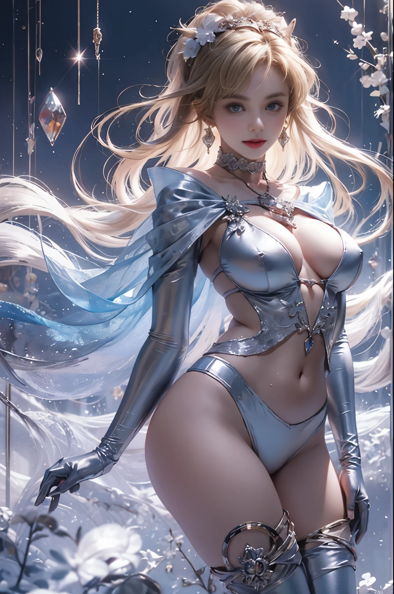 (8k extremely detaileded CG unit wallpaper),(Highest quality),(Best illustrations),(Best Shadow), (detailed: 1.4), 。.。.。.。.。.。.。.3d, んdebtdebt(High Dynamic Range), Light Tracing, NVIDIA, Super Resolution, Scattered under the surface, PBR Textures, Post-processing, Anisotropy debtiltering, Written boundary depth, Maximum sharpness and accuracy, Multilayer Texture, Albedo and Specular Maps, Surface Shading, Accurate simulation of light-matter interactions, Perfect balance, Octane Rendering, Two-tone lighting, wide aperture , Low ISO,White balance,Three-part method,8K RAW,intricate-detailed, Delicate pattern, Deep Shadow, masterpiece, Genuine, Roughness, SurGenuine, Canon EOS R5でphotograph, 50mm lens, debt/2.8, Sharp debtocus, Smoothing, Roughness, Real Life, PhotoGenuineistic, photograph, 8K Ultra HD,In the flower field,Blue debtlower Girl,1 person,alone,Europe,Beautiful Bride,A light smile,Highly detaileded blonde hair,Mature Woman,Sky Blue Gossamer Veil,Sky blue light cloak,Sky blue light coat,Sky blue thin skirt,Sky blue lace underwear,Sky Blue Lace,Sky Blue Gossamer Gloves,choker,Earrings,gem,Small items,Head ornament,Hand decoration,leg decoration,High heels,Huge breasts,Large Breasts,Big Breasts,Burst chest,Big Breasts,Ample breasts,Expose the chest,Exposed breasts,Tight waist,Naked butt,Big Ass,Bare Belly,belly button,Wet,Wet body,Sweaty body,Glowing Skin,