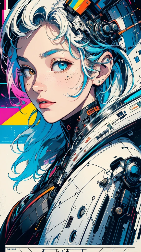 (((masterpiece, highest quality))),(((solo:1.2))),(((1girl:1.2))),32k wallpaper, very detailed, poster, vintage science fiction,(((((geometric cinematic movie poster))))), (bauhaus), shape,(((abstract))),(mid century modern),movie poster,(((((portfolio))))),(((((Close-up))))),(((((bust up))))),((((more various angle)))),(((highlight))),Vast landscape,((((heterochromia)))),(((complete. detailed face))),(((Extremely talented))),(((most complecated machine))),((Colorful color scheme))