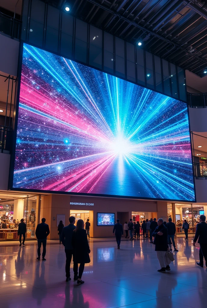big screen in mall, wall video, technology,