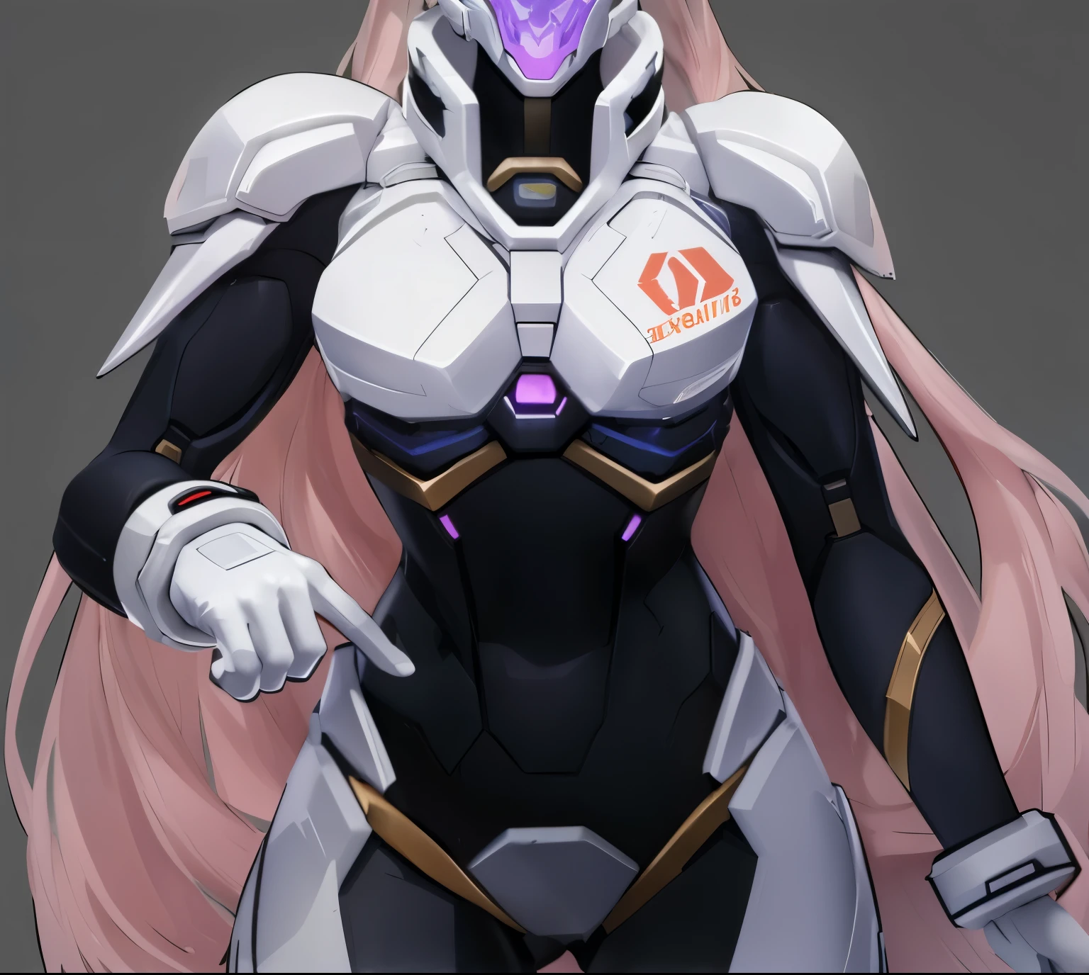 White Mech Armor，Black cloth texture，4K，No characters，Vertical painting texture