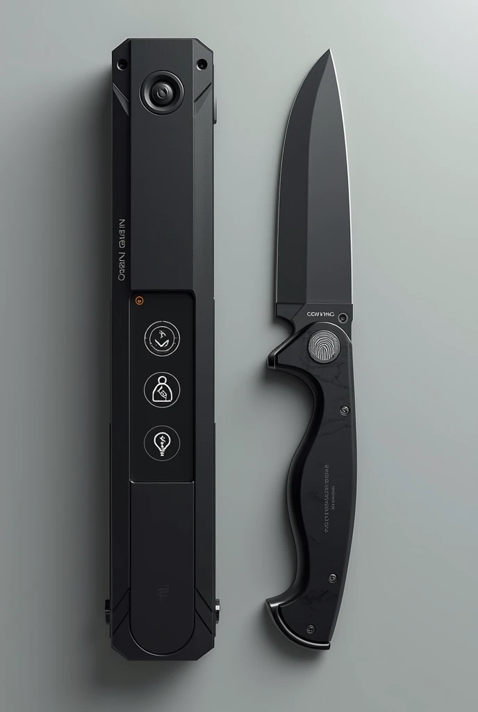 Make a finger print knife that using arduino and have a lock system that it lock in the case make it simple the finger print put it in the handle of the knife and it will lock to the case and have a digital in the case that will display who is using it and unlock or lock