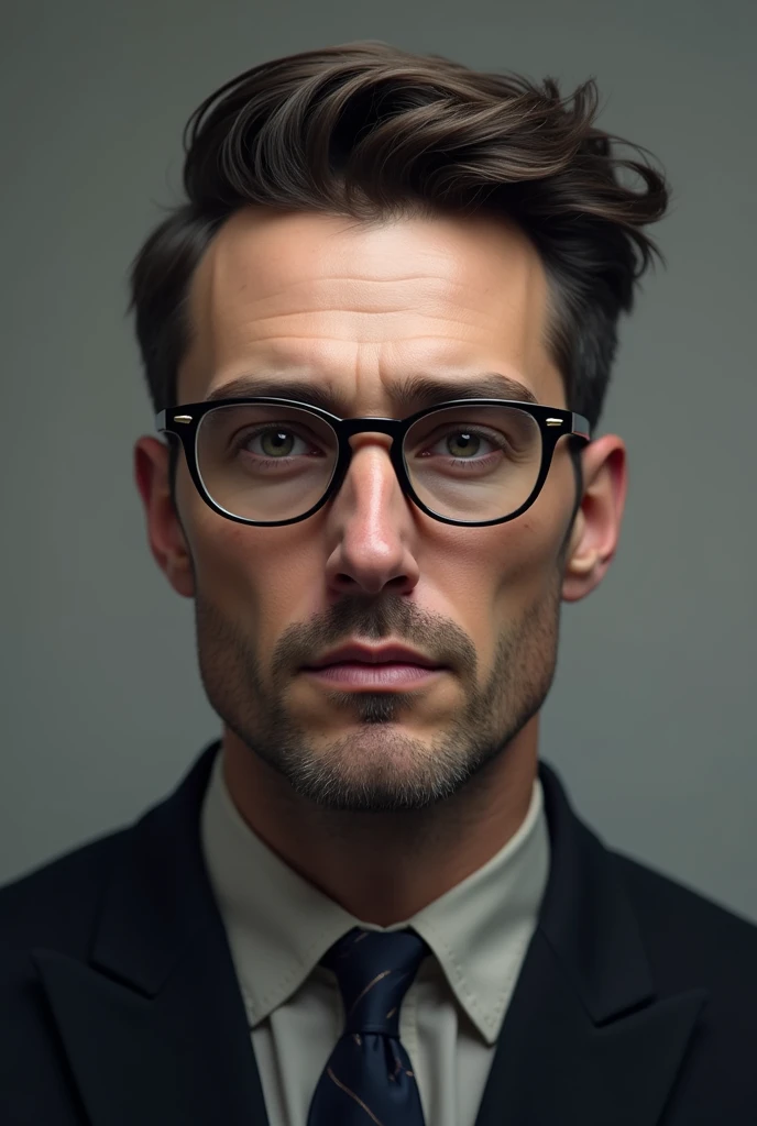 A man wearing glasses